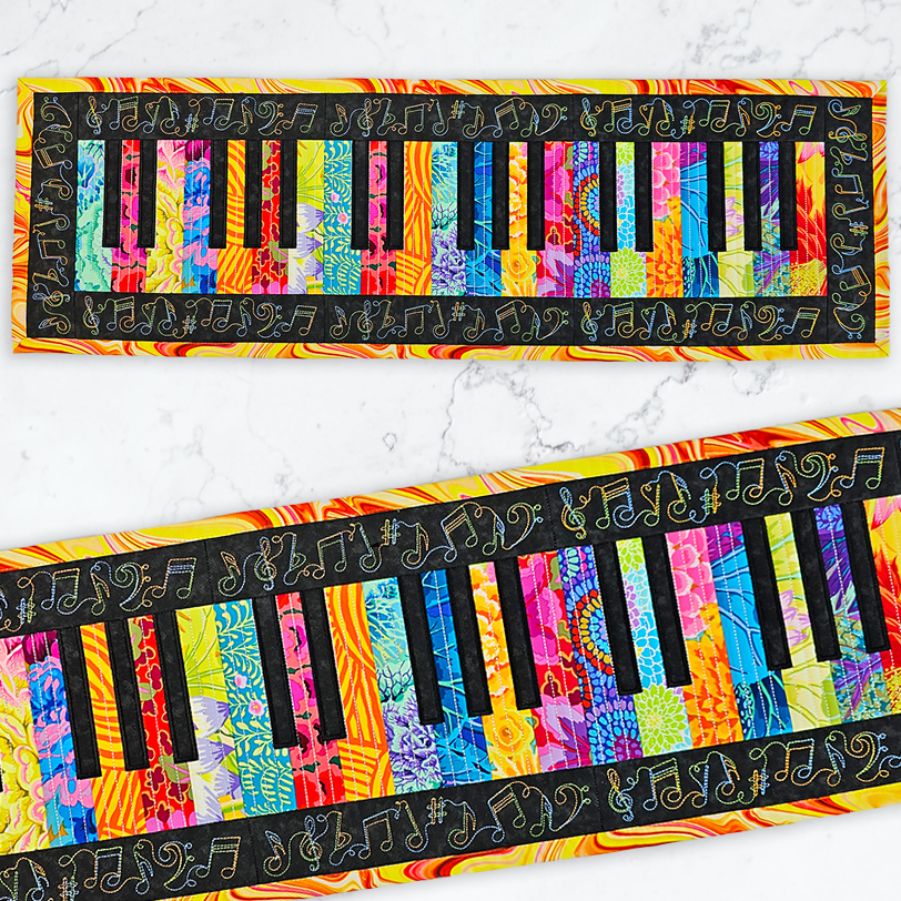 Piano Runner Keyboard Cover 5x7 6x10 7x12 - Sweet Pea Australia