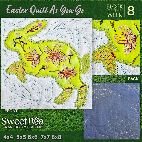 BOW Easter Quilt As You Go - Block 8