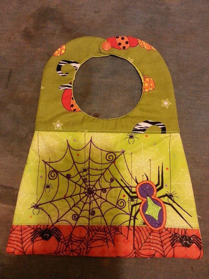 Halloween Spider Bib 6x10 and 7x12 - Sweet Pea Australia In the hoop machine embroidery designs. in the hoop project, in the hoop embroidery designs, craft in the hoop project, diy in the hoop project, diy craft in the hoop project, in the hoop embroidery patterns, design in the hoop patterns, embroidery designs for in the hoop embroidery projects, best in the hoop machine embroidery designs perfect for all hoops and embroidery machines