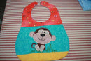 Monkey Bib 6x10 and 7x12 - Sweet Pea Australia In the hoop machine embroidery designs. in the hoop project, in the hoop embroidery designs, craft in the hoop project, diy in the hoop project, diy craft in the hoop project, in the hoop embroidery patterns, design in the hoop patterns, embroidery designs for in the hoop embroidery projects, best in the hoop machine embroidery designs perfect for all hoops and embroidery machines