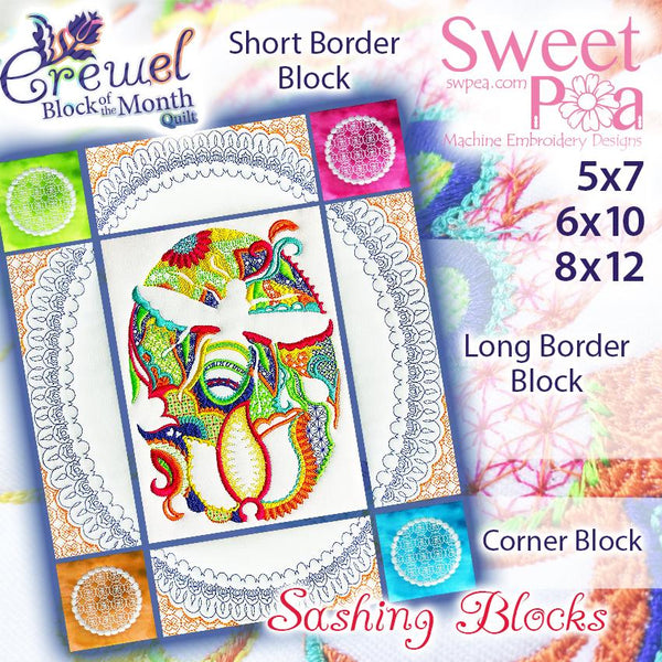 BOM Block of the month Crewel Quilt Sashing and Borders - Sweet Pea Australia In the hoop machine embroidery designs. in the hoop project, in the hoop embroidery designs, craft in the hoop project, diy in the hoop project, diy craft in the hoop project, in the hoop embroidery patterns, design in the hoop patterns, embroidery designs for in the hoop embroidery projects, best in the hoop machine embroidery designs perfect for all hoops and embroidery machines