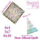 Dear Allison quilt block 178 and BONUS border block 179 in the 4x4 5x5 6x6 - Sweet Pea Australia In the hoop machine embroidery designs. in the hoop project, in the hoop embroidery designs, craft in the hoop project, diy in the hoop project, diy craft in the hoop project, in the hoop embroidery patterns, design in the hoop patterns, embroidery designs for in the hoop embroidery projects, best in the hoop machine embroidery designs perfect for all hoops and embroidery machines