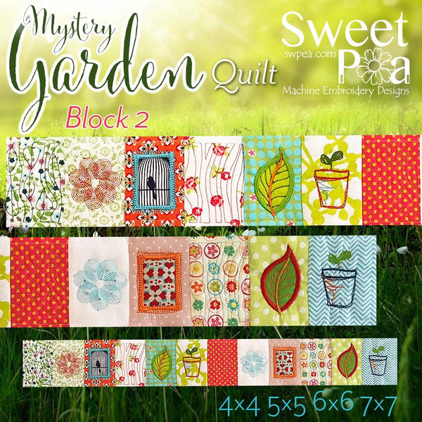 Mystery Garden BOM Sew Along Quilt Block 2 - Sweet Pea Australia In the hoop machine embroidery designs. in the hoop project, in the hoop embroidery designs, craft in the hoop project, diy in the hoop project, diy craft in the hoop project, in the hoop embroidery patterns, design in the hoop patterns, embroidery designs for in the hoop embroidery projects, best in the hoop machine embroidery designs perfect for all hoops and embroidery machines