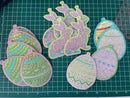 Mylar Easter Decorations 4x4 5x7 In the hoop machine embroidery designs