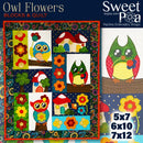 Owl Flowers Block and Quilt 5x7 6x10 and 7x12 - Sweet Pea Australia In the hoop machine embroidery designs. in the hoop project, in the hoop embroidery designs, craft in the hoop project, diy in the hoop project, diy craft in the hoop project, in the hoop embroidery patterns, design in the hoop patterns, embroidery designs for in the hoop embroidery projects, best in the hoop machine embroidery designs perfect for all hoops and embroidery machines