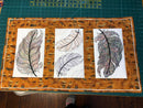 Raw Edge Feather Placemat 5x7 6x10 7x12 - Sweet Pea Australia In the hoop machine embroidery designs. in the hoop project, in the hoop embroidery designs, craft in the hoop project, diy in the hoop project, diy craft in the hoop project, in the hoop embroidery patterns, design in the hoop patterns, embroidery designs for in the hoop embroidery projects, best in the hoop machine embroidery designs perfect for all hoops and embroidery machines