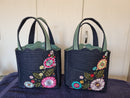 Flourishing Flowers Handbag 6x10 8x12 In the hoop machine embroidery designs