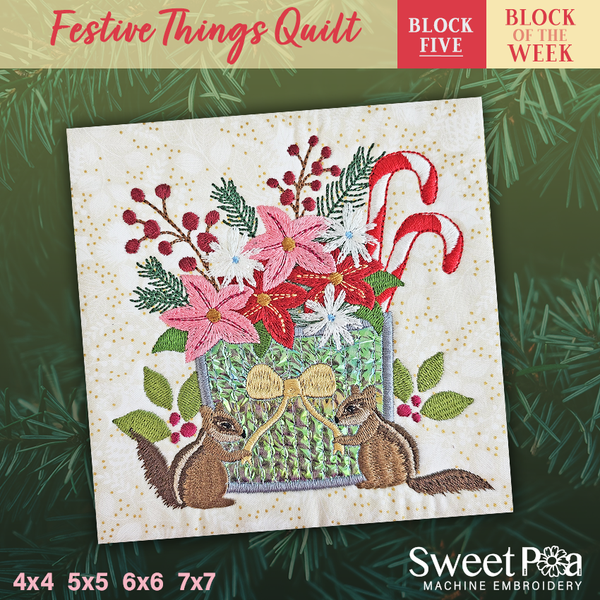 BOW Christmas Festive Things Quilt - Block 5