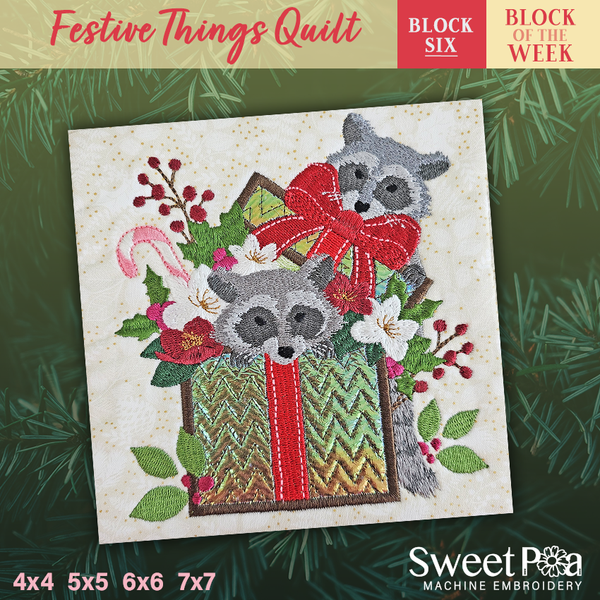 BOW Christmas Festive Things Quilt - Block 6