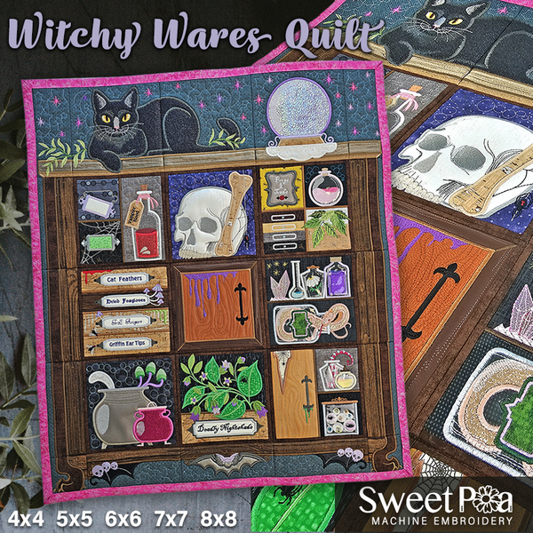 BOW Witchy Wares Quilt - Halloween Quilt Assembly Instructions