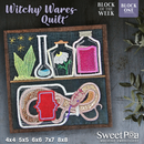 BOW Halloween Witchy Wares Quilt - Block 1 In the hoop machine embroidery designs