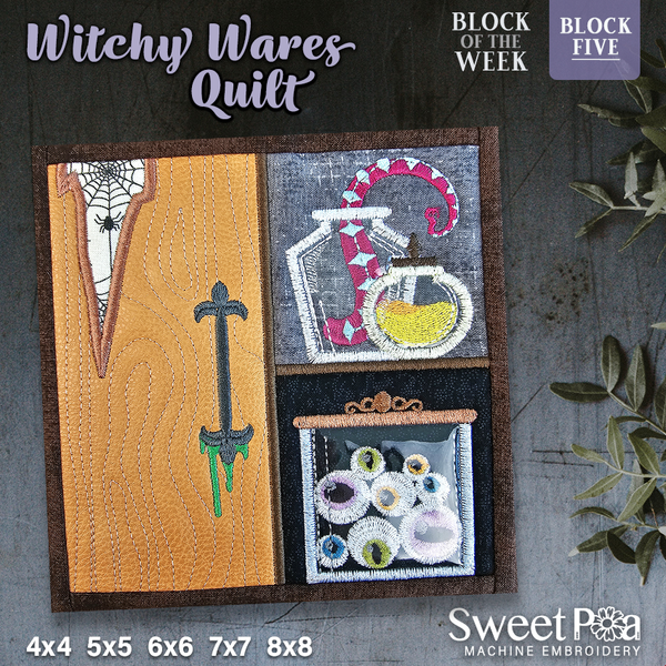 witchy wares bow quilt block 5