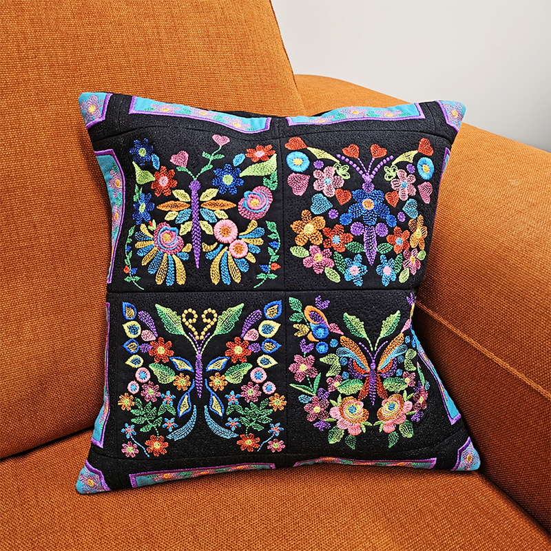 Floral Butterfly Cushion 5x5 6x6 7x7 8x8