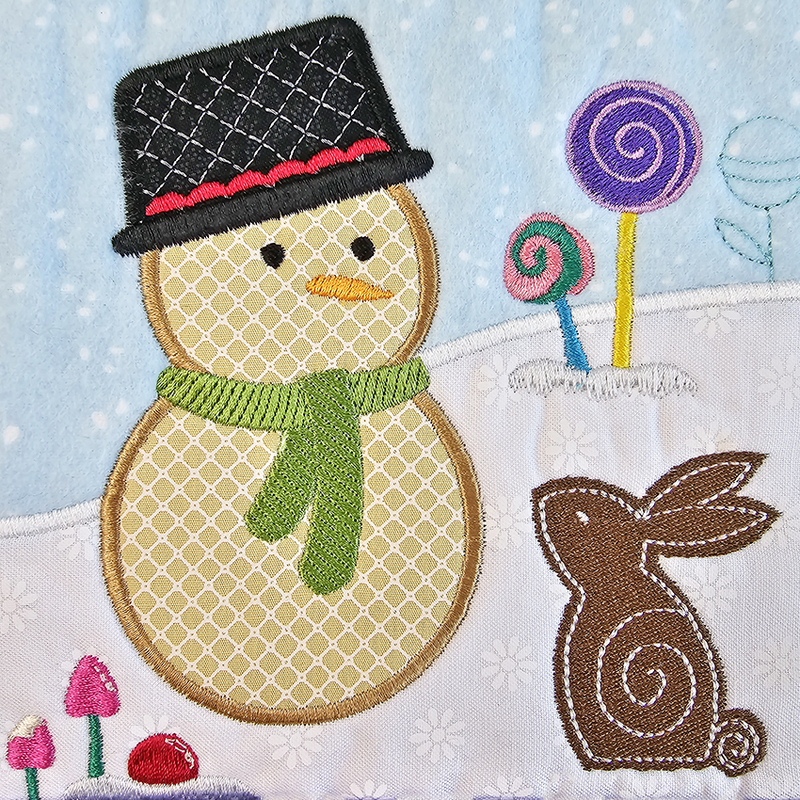 gingerbread quilt snowman