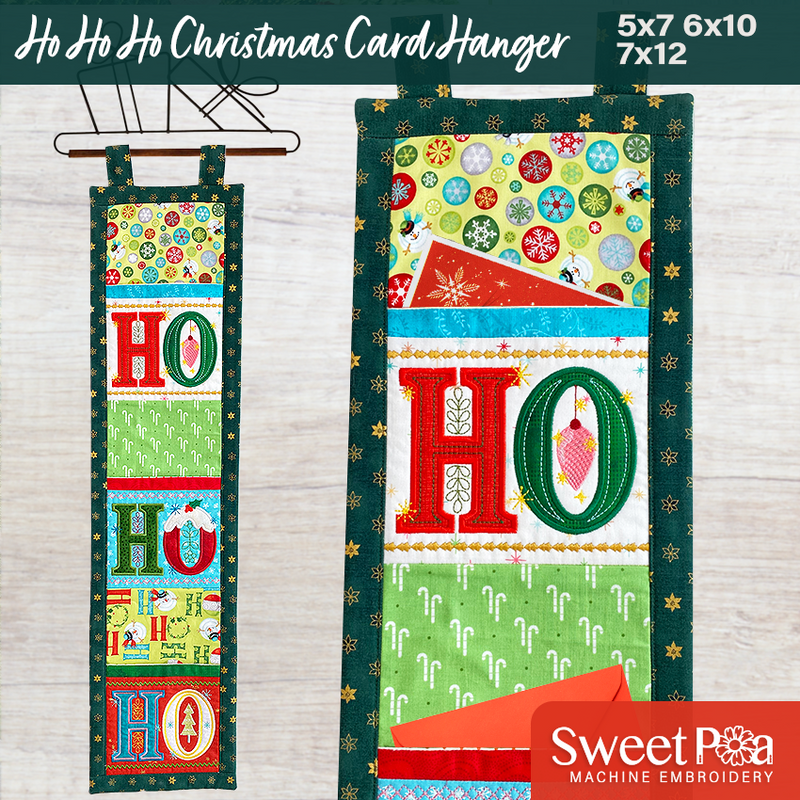 Ho Ho Ho Christmas Card Hanger 5x7 6x10 7x12