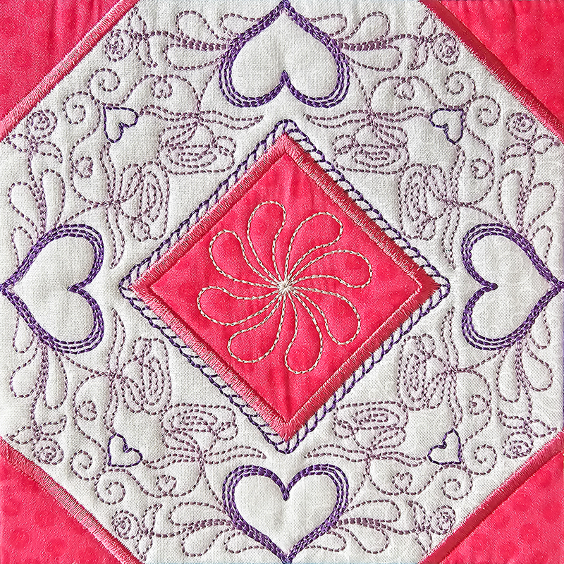 hugs and kisses quilt, in the hoop embroidery hoop, machine, valentines day