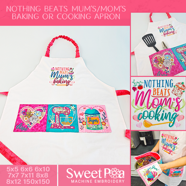 Nothing Beats Mum’s or Mom’s Baking or Cooking - Apron Set