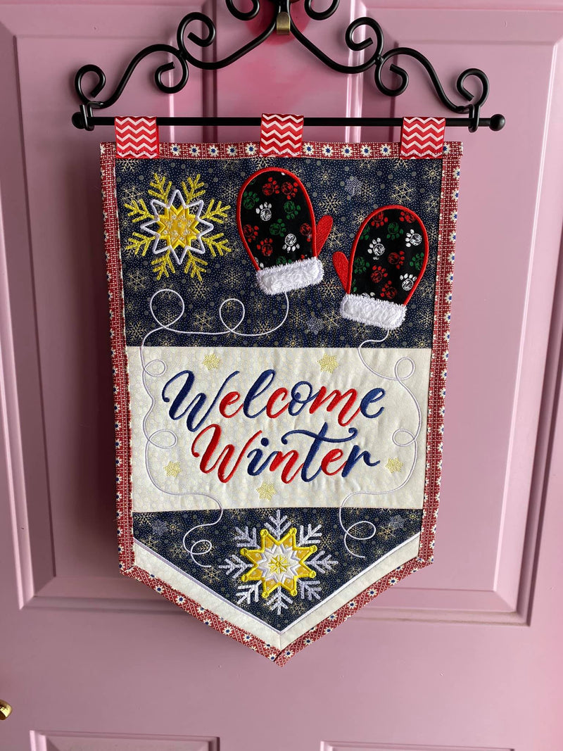 Welcome Winter Flag 5x7 6x10 7x12