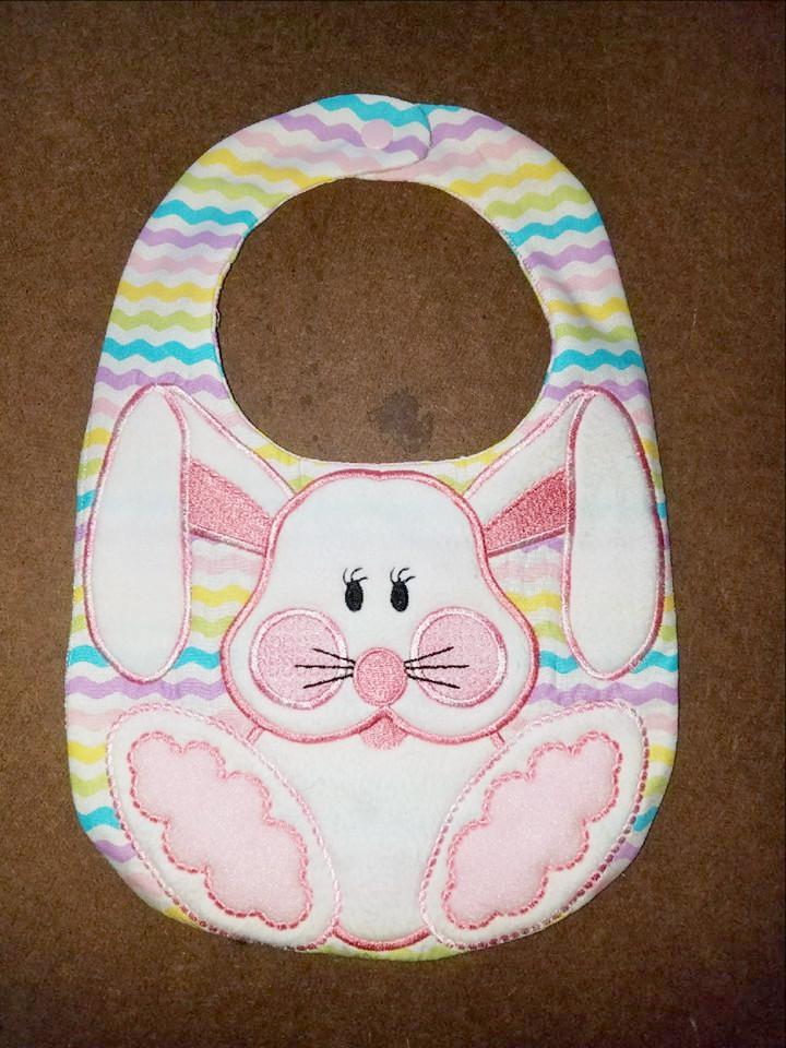 Easter Bunny Bib 7x12 9.5x14 - Sweet Pea Australia In the hoop machine embroidery designs. in the hoop project, in the hoop embroidery designs, craft in the hoop project, diy in the hoop project, diy craft in the hoop project, in the hoop embroidery patterns, design in the hoop patterns, embroidery designs for in the hoop embroidery projects, best in the hoop machine embroidery designs perfect for all hoops and embroidery machines