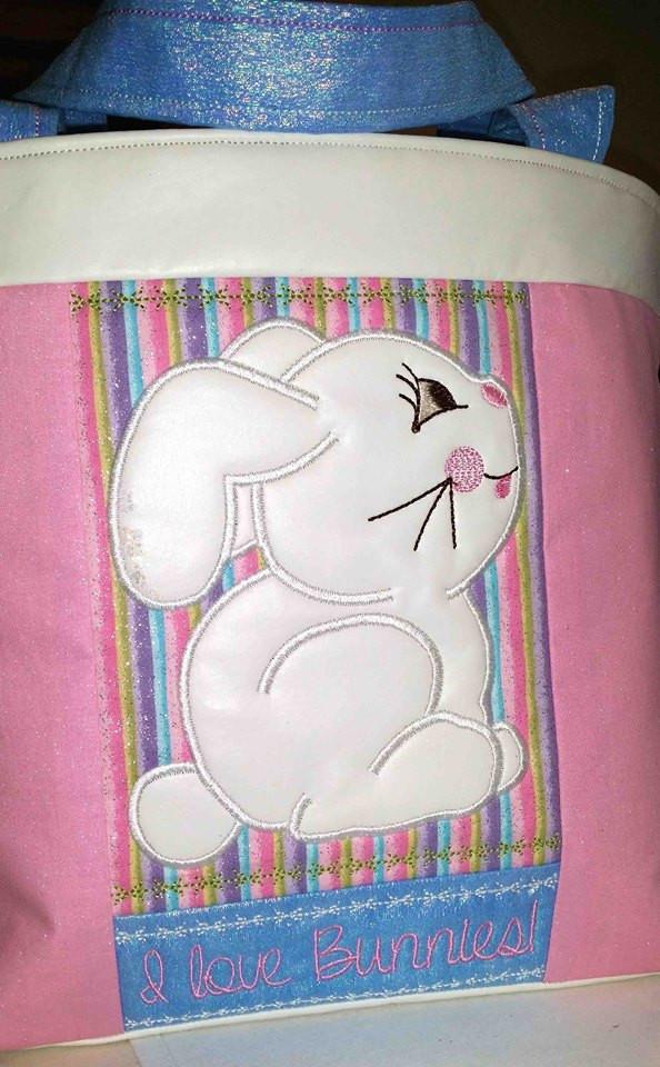 I Love Bunnies Bag 6x10 7x12 - Sweet Pea Australia In the hoop machine embroidery designs. in the hoop project, in the hoop embroidery designs, craft in the hoop project, diy in the hoop project, diy craft in the hoop project, in the hoop embroidery patterns, design in the hoop patterns, embroidery designs for in the hoop embroidery projects, best in the hoop machine embroidery designs perfect for all hoops and embroidery machines