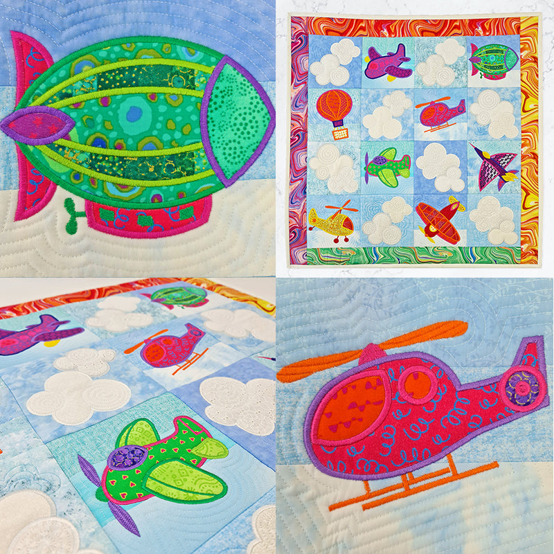 Aircraft Quilt 4x4 5x5 6x6 7x7 - Sweet Pea Australia In the hoop machine embroidery designs. in the hoop project, in the hoop embroidery designs, craft in the hoop project, diy in the hoop project, diy craft in the hoop project, in the hoop embroidery patterns, design in the hoop patterns, embroidery designs for in the hoop embroidery projects, best in the hoop machine embroidery designs perfect for all hoops and embroidery machines