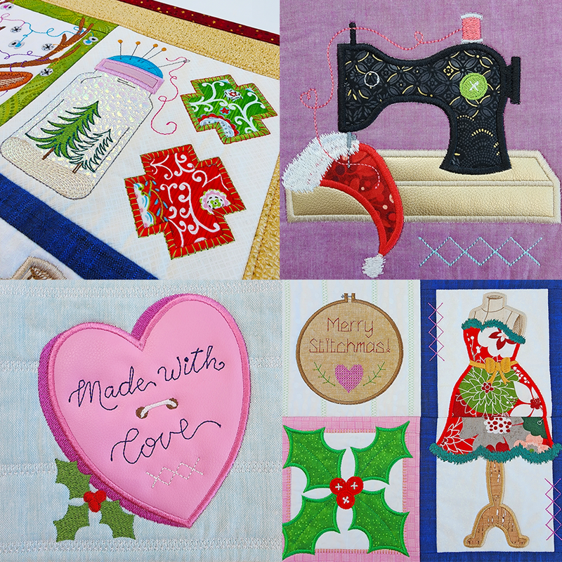 Sew This is Christmas Quilt 4x4 5x5 6x6 7x7 In the hoop machine embroidery designs