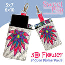 3D Flower Mobile Phone Purse and Zipper Purse 5x7 6x10 - Sweet Pea Australia In the hoop machine embroidery designs. in the hoop project, in the hoop embroidery designs, craft in the hoop project, diy in the hoop project, diy craft in the hoop project, in the hoop embroidery patterns, design in the hoop patterns, embroidery designs for in the hoop embroidery projects, best in the hoop machine embroidery designs perfect for all hoops and embroidery machines