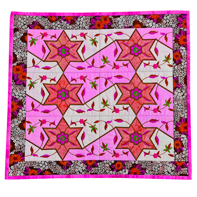 The Agra Star Quilt 5x7 6x10 7x12 In the hoop machine embroidery designs