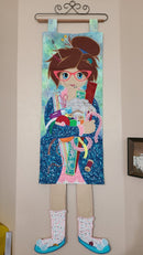 Cassie the Crazy Crafter Hanger 5x7 6x10 7x12 In the hoop machine embroidery designs