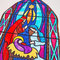 Christmas Nativity Stained Glass Window Hanger 5x7 6x10 7x12 In the hoop machine embroidery designs