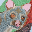 Brushtail Possum Add-on Block 5x7 6x10 7x12 In the hoop machine embroidery designs
