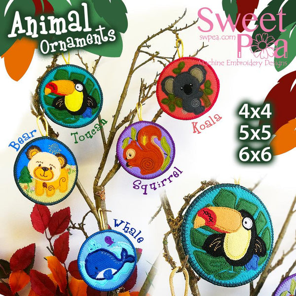 Animal Ornaments 4x4 5x5 6x6 - Sweet Pea Australia In the hoop machine embroidery designs. in the hoop project, in the hoop embroidery designs, craft in the hoop project, diy in the hoop project, diy craft in the hoop project, in the hoop embroidery patterns, design in the hoop patterns, embroidery designs for in the hoop embroidery projects, best in the hoop machine embroidery designs perfect for all hoops and embroidery machines