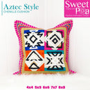 Aztec Style Chenille Cushion 4x4 5x5 6x6 7x7 and 8x8 - Sweet Pea Australia In the hoop machine embroidery designs. in the hoop project, in the hoop embroidery designs, craft in the hoop project, diy in the hoop project, diy craft in the hoop project, in the hoop embroidery patterns, design in the hoop patterns, embroidery designs for in the hoop embroidery projects, best in the hoop machine embroidery designs perfect for all hoops and embroidery machines