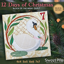 BOW Twelve Days of Christmas Quilt Block 7 - Sweet Pea Australia In the hoop machine embroidery designs. in the hoop project, in the hoop embroidery designs, craft in the hoop project, diy in the hoop project, diy craft in the hoop project, in the hoop embroidery patterns, design in the hoop patterns, embroidery designs for in the hoop embroidery projects, best in the hoop machine embroidery designs perfect for all hoops and embroidery machines