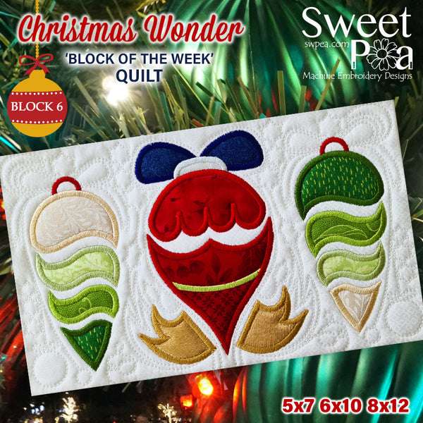 BOW Christmas Wonder Mystery Quilt Block 6 - Sweet Pea Australia In the hoop machine embroidery designs. in the hoop project, in the hoop embroidery designs, craft in the hoop project, diy in the hoop project, diy craft in the hoop project, in the hoop embroidery patterns, design in the hoop patterns, embroidery designs for in the hoop embroidery projects, best in the hoop machine embroidery designs perfect for all hoops and embroidery machines