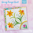 BOW Spring Things Quilt - Block 2 In the hoop machine embroidery designs