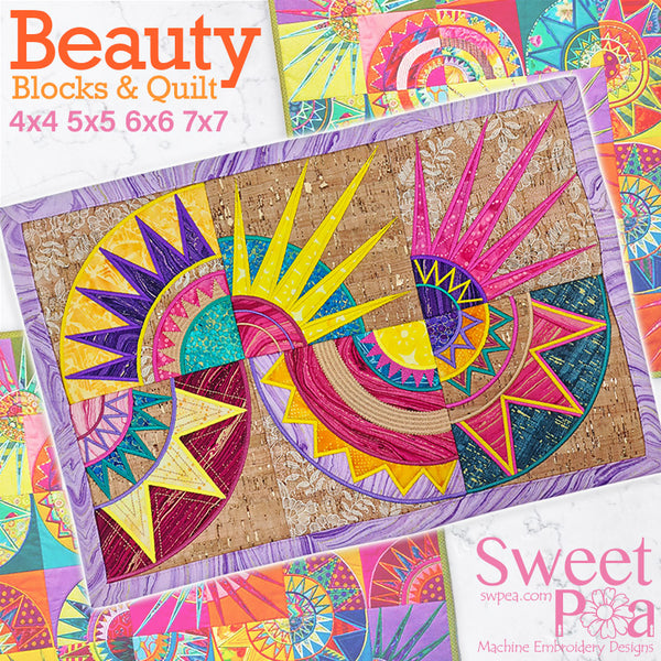 Beauty Blocks and Quilt 5x5 6x6 7x7 - Sweet Pea Australia In the hoop machine embroidery designs. in the hoop project, in the hoop embroidery designs, craft in the hoop project, diy in the hoop project, diy craft in the hoop project, in the hoop embroidery patterns, design in the hoop patterns, embroidery designs for in the hoop embroidery projects, best in the hoop machine embroidery designs perfect for all hoops and embroidery machines
