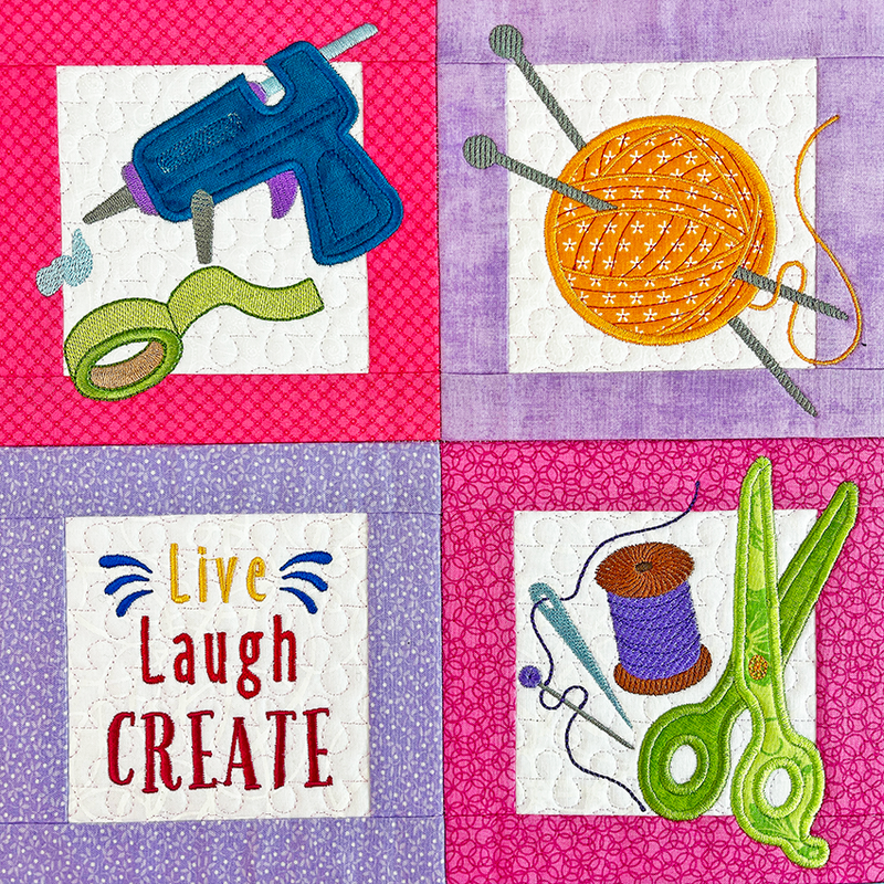 Arts and Crafts Hanger 4x4 5x5 6x6 7x7 In the hoop machine embroidery designs