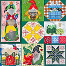 Silly Season Shenanigans Quilt 4x4 5x5 6x6 7x7 In the hoop machine embroidery designs