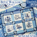 Blue Willow Quilt 4x4 5x5 6x6 7x7 8x8 - Sweet Pea Australia In the hoop machine embroidery designs. in the hoop project, in the hoop embroidery designs, craft in the hoop project, diy in the hoop project, diy craft in the hoop project, in the hoop embroidery patterns, design in the hoop patterns, embroidery designs for in the hoop embroidery projects, best in the hoop machine embroidery designs perfect for all hoops and embroidery machines