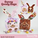 Bunny Goody Bags 6x10 7x12 9.5x14 In the hoop machine embroidery designs