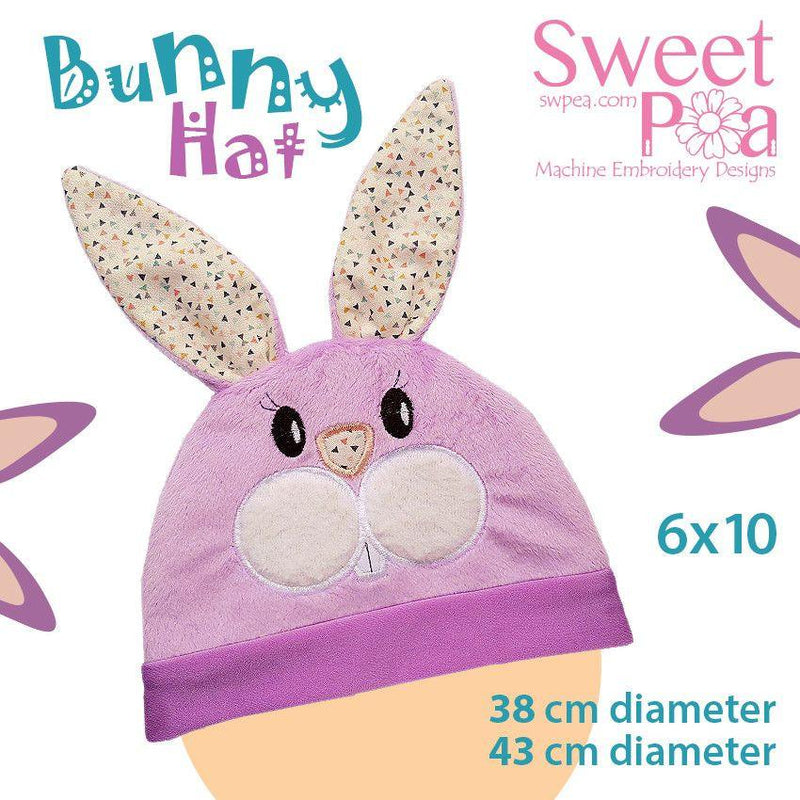 Bunny baby hat ITH in the 6x10 hoop - Sweet Pea Australia In the hoop machine embroidery designs. in the hoop project, in the hoop embroidery designs, craft in the hoop project, diy in the hoop project, diy craft in the hoop project, in the hoop embroidery patterns, design in the hoop patterns, embroidery designs for in the hoop embroidery projects, best in the hoop machine embroidery designs perfect for all hoops and embroidery machines