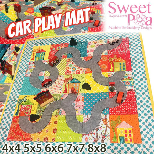 Car Play Mat Quilt 4x4 5x5 6x6 7x7 8x8 - Sweet Pea Australia In the hoop machine embroidery designs. in the hoop project, in the hoop embroidery designs, craft in the hoop project, diy in the hoop project, diy craft in the hoop project, in the hoop embroidery patterns, design in the hoop patterns, embroidery designs for in the hoop embroidery projects, best in the hoop machine embroidery designs perfect for all hoops and embroidery machines