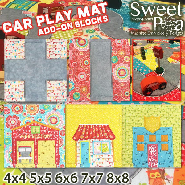 Car Play Mat Add-On Blocks 4x4 5x5 6x6 7x7 8x8 - Sweet Pea Australia In the hoop machine embroidery designs. in the hoop project, in the hoop embroidery designs, craft in the hoop project, diy in the hoop project, diy craft in the hoop project, in the hoop embroidery patterns, design in the hoop patterns, embroidery designs for in the hoop embroidery projects, best in the hoop machine embroidery designs perfect for all hoops and embroidery machines