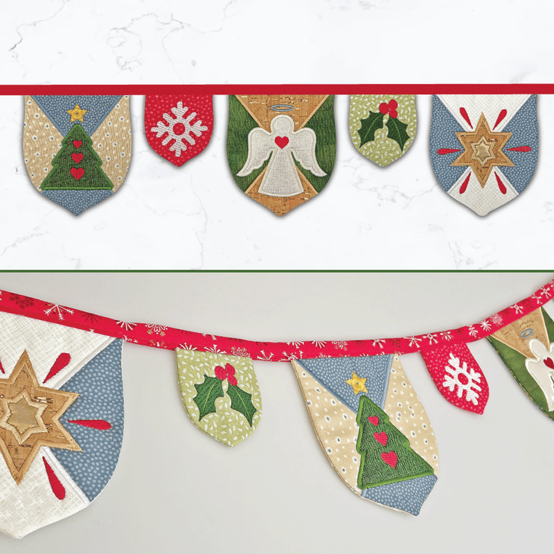 Christmas Time Bunting 5x7 6x10 7x12 - Sweet Pea Australia In the hoop machine embroidery designs. in the hoop project, in the hoop embroidery designs, craft in the hoop project, diy in the hoop project, diy craft in the hoop project, in the hoop embroidery patterns, design in the hoop patterns, embroidery designs for in the hoop embroidery projects, best in the hoop machine embroidery designs perfect for all hoops and embroidery machines
