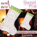 Christmas redwork stocking 6x10 8x12 - Sweet Pea Australia In the hoop machine embroidery designs. in the hoop project, in the hoop embroidery designs, craft in the hoop project, diy in the hoop project, diy craft in the hoop project, in the hoop embroidery patterns, design in the hoop patterns, embroidery designs for in the hoop embroidery projects, best in the hoop machine embroidery designs perfect for all hoops and embroidery machines