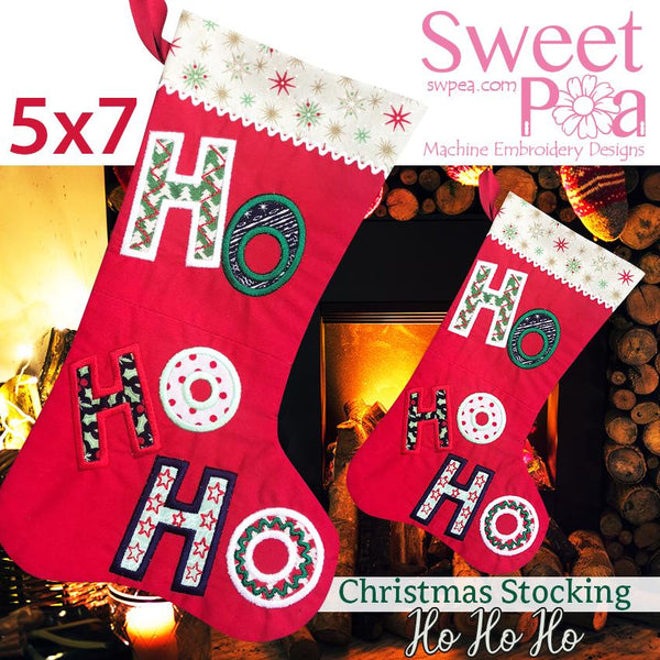 Christmas stocking ho ho ho 5x7 - Sweet Pea Australia In the hoop machine embroidery designs. in the hoop project, in the hoop embroidery designs, craft in the hoop project, diy in the hoop project, diy craft in the hoop project, in the hoop embroidery patterns, design in the hoop patterns, embroidery designs for in the hoop embroidery projects, best in the hoop machine embroidery designs perfect for all hoops and embroidery machines