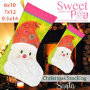 Christmas stocking Santa 6x10 7x12 and 9.5x14 - Sweet Pea Australia In the hoop machine embroidery designs. in the hoop project, in the hoop embroidery designs, craft in the hoop project, diy in the hoop project, diy craft in the hoop project, in the hoop embroidery patterns, design in the hoop patterns, embroidery designs for in the hoop embroidery projects, best in the hoop machine embroidery designs perfect for all hoops and embroidery machines