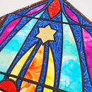 Christmas Nativity Stained Glass Window Hanger 5x7 6x10 7x12 In the hoop machine embroidery designs