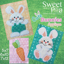 Cute Bunnies machine embroidery applique design 5x7 6x10 and 7x12 - Sweet Pea Australia In the hoop machine embroidery designs. in the hoop project, in the hoop embroidery designs, craft in the hoop project, diy in the hoop project, diy craft in the hoop project, in the hoop embroidery patterns, design in the hoop patterns, embroidery designs for in the hoop embroidery projects, best in the hoop machine embroidery designs perfect for all hoops and embroidery machines